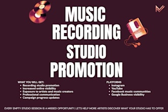 do recording studio promotion and marketing to attract more artist