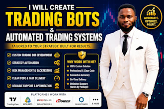 create trading bots and automated trading systems