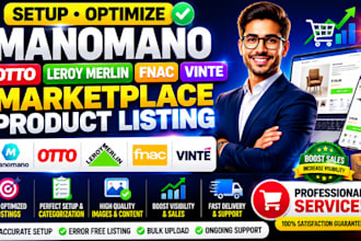 setup optimize manomano leroy merlin fnac vinted marketplace product listing
