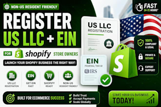 register US llc and ein for shopify store owners