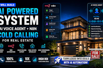 build ai powered system ai voice agent n8n cold calling for real estate