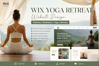 design wix yoga retreat website wellness fitness meditation health seminar site