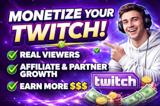 promote your twitch channel for monetization growth and real viewers