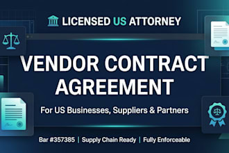 draft a vendor contract agreement for US businesses suppliers and partners