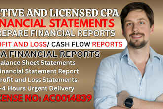 generate profit and loss statement and balance sheet for lenders US CPA letter