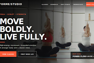 design squarespace yoga studio website pilate fitness wellness booking website