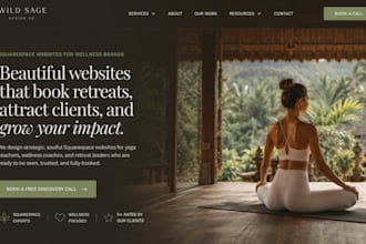 design squarespace yoga studio website with class booking