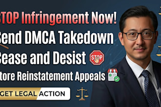 send dmca takedown, cease and desist, and store reinstatement appeals