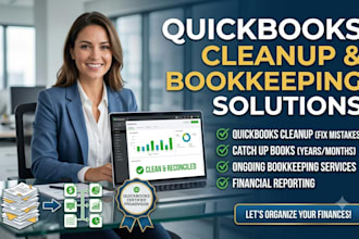 do quickbooks cleanup, bookkeeping cleanup, catch up books, bookkeeping services