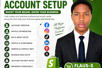 create and set up professional facebook instagram tiktok business accounts