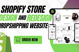 create shopify store design and redesign, shopify website, ai shopify store