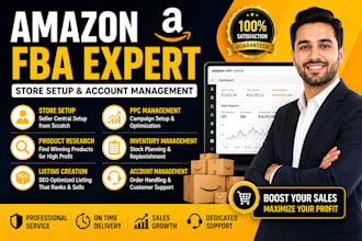 setup amazon fba store and manage your seller central account professionally