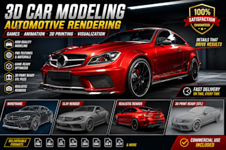 do 3d car modeling automotive 3d vehicle design for games and 3d printing model