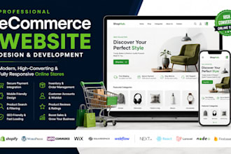 build ecommerce electronics website, chandelier light website, gaming website