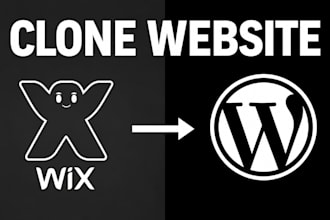 clone website design or convert wix to wordpress
