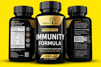 supplement label design product packaging bottle box pouch amazon private label