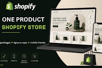 build a high converting one product shopify store, that convert figma to replo