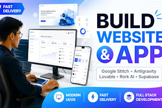 build website or app using google stitch antigravity lovable rork ai supabase