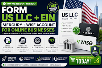form US llc ein mercury wise account for online businesses
