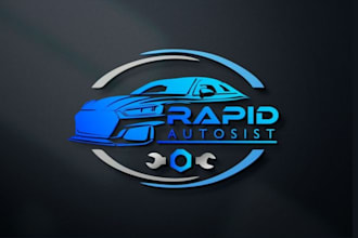 design a professional automotive logo for car, garage, auto repair