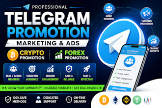 do telegram promotion, telegram marketing and ads, crypto and forex promotion