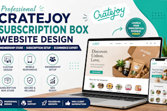 design cratejoy subscription box membership website ecommerce store