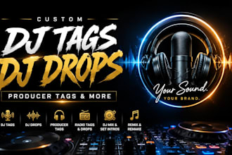 in 24hrs, do dj drops, dj tags, dj night clubs, dj mix, producer drops