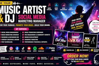 be your music artist and dj social media marketing manager music marketing ads