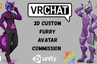 do vrchat furry avatar 3d vrchat avatar fursona vrc furry nsfw avatar vr model