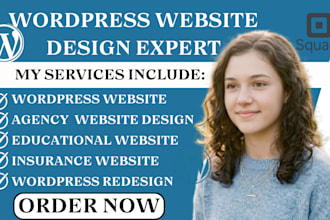 design educational institutions website on wordpress insurance agency website