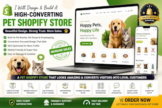 pet shopify store pet shopify accessories website dropshipping supplies store