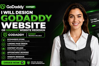 design godaddy website or godaddy website redesign as godaddy expert