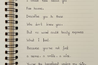 write anything with my exquisite handwriting