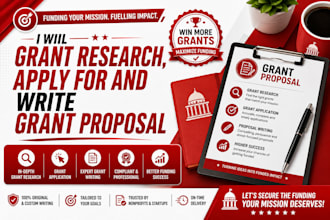 grant research, apply for and write grant proposal