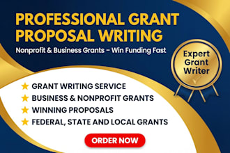 grant research, apply for and write grant proposal