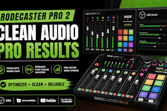 setup rodecaster pro 2 and obs audio for streamer and podecasters