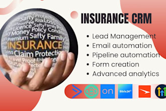 build insurance CRM sales funnels ghl activecampaign ontraport bitrix24 vtiger
