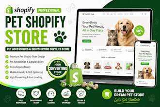 pet shopify store pet shopify accessories website dropshipping supplies store