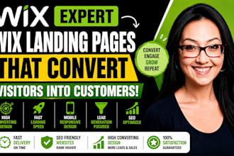 design wix landing page for lead generation sales funnels and conversions