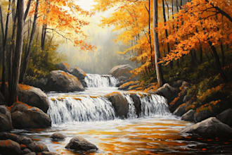 paint landscape in oil painting