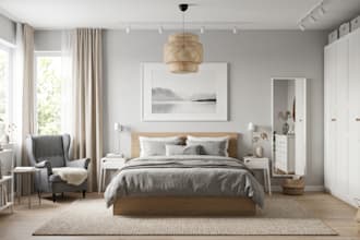 create modern ikea interior design with furniture layout decor shopping list
