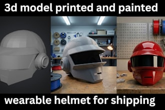 3d print and paint custom 3d mask, 3d helmet stl model wearable cosplay armor