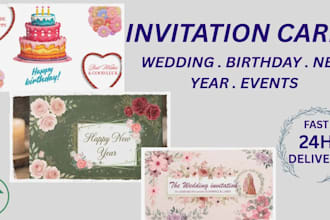 design custom wedding and birthday invitation