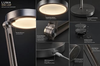 do smart lamp design and 3d cad modelling for manufacturing