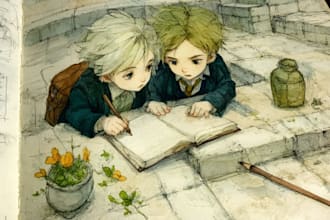 do children story book illustration and children book art