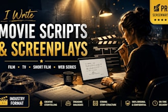 do screenwriting, movie scripts, screenplay, and movie scriptwriting, tv series