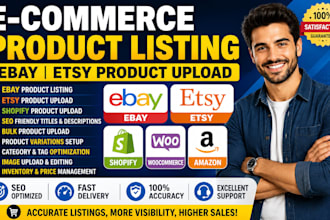 ecommerce product listing ebay etsy product upload
