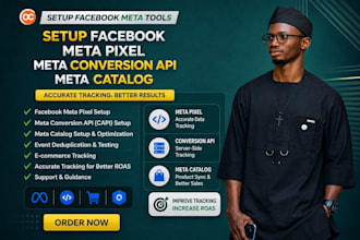 setup facebook meta pixel, meta conversion api, meta catalog