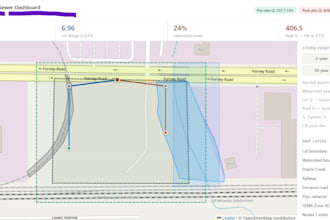 deliver a stormwater drainage analysis and interactive site map