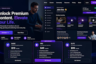 build wordpress subscription website or design buddyboss membership website